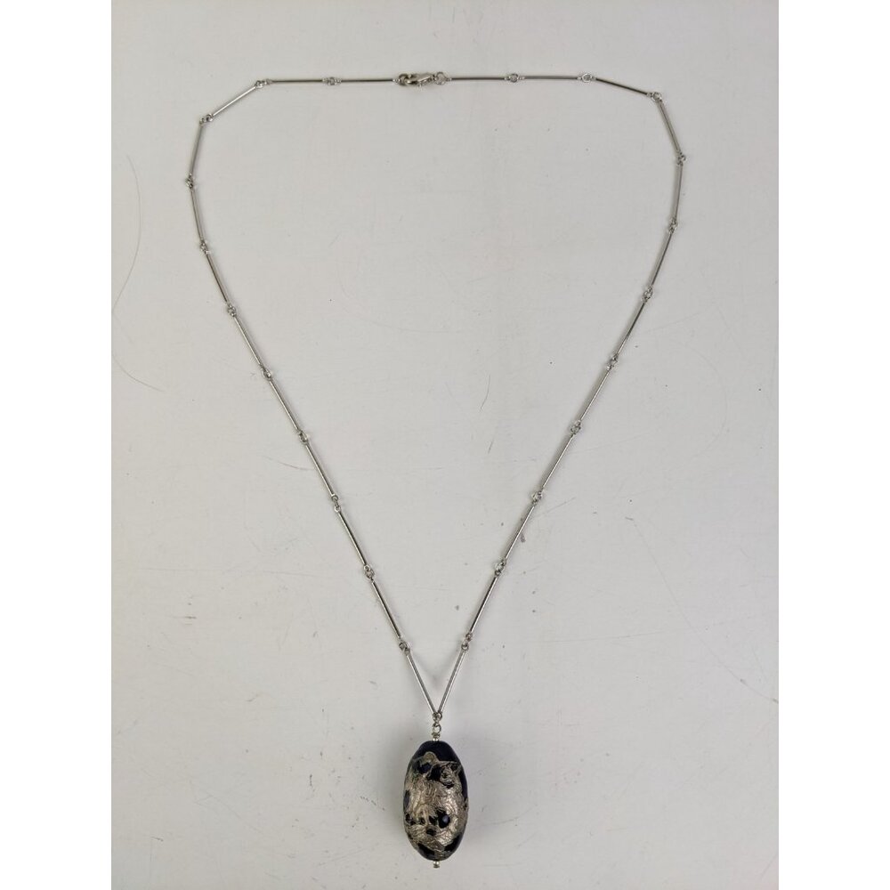 Vintage Cloissone Sterling Silver Dragon Pendant Oval 1.5" - Picture 1 of 11